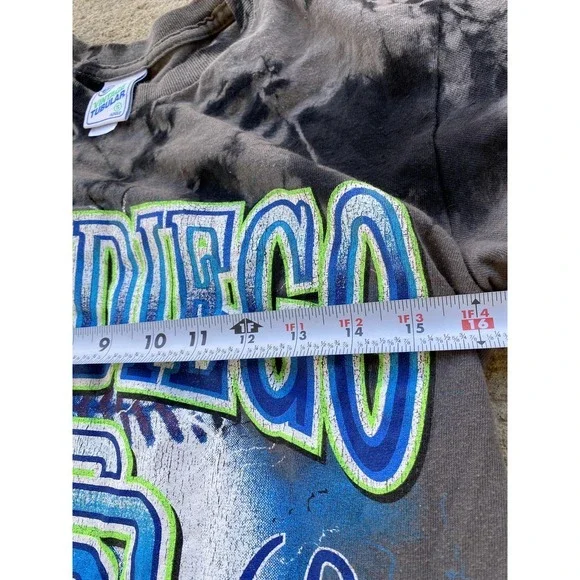 San‎ Diego Padres Shirt Mens Small Gray Tie Dye MLB Baseball 47 Vintage Tubular - Picture 2 of 16